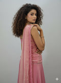Vanya's Embellished Sleeveless Suit with gold Sequence