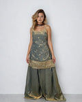 Vanya's Women’s Designer Silk Blend Sharara Suit Set