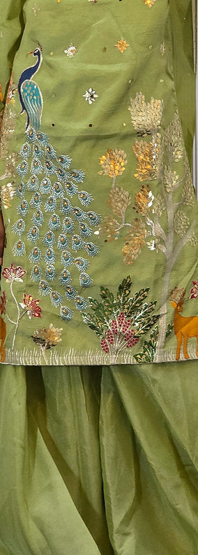 Vanya's Women’s Peacock Embroidered Suit