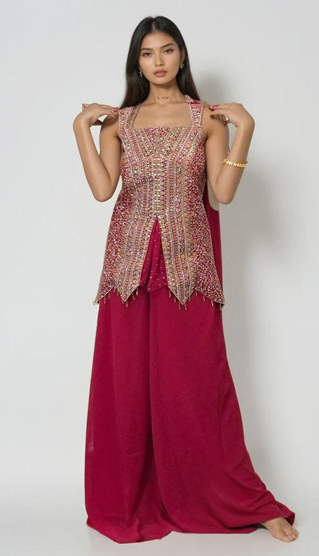 Vanya's Embellished Sleeveless Suit/Jacket style