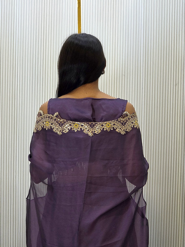 Vanya's Women’s Embroidered Lehenga Choli with Drape