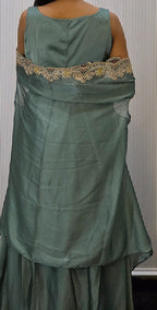Vanya's Women’s Embroidered Lehenga Choli with Drape